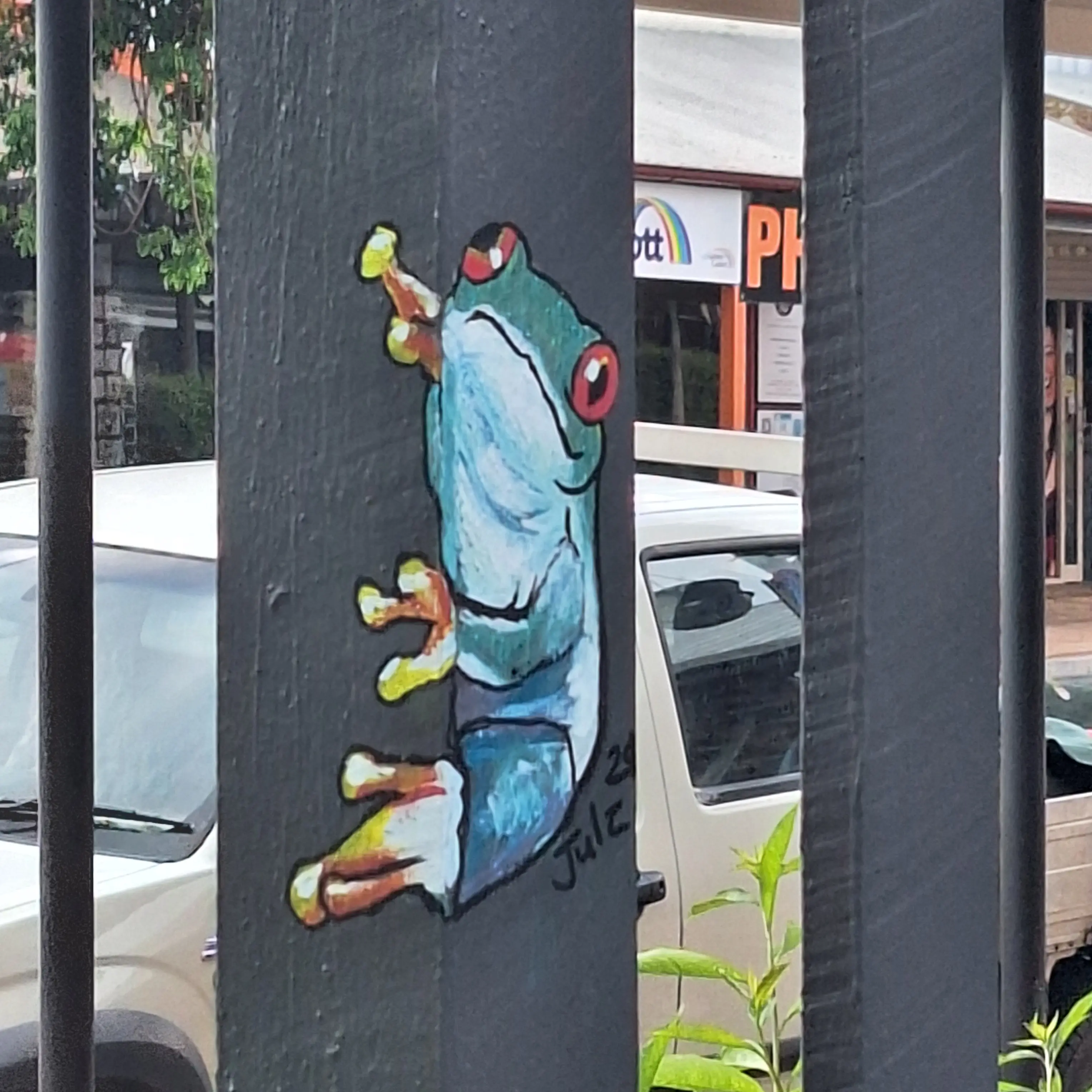 Frog rails mural